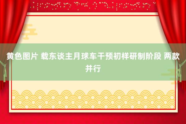 黄色图片 载东谈主月球车干预初样研制阶段 两款并行