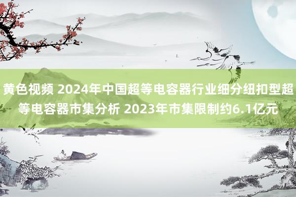 黄色视频 2024年中国超等电容器行业细分纽扣型超等电容器市集分析 2023年市集限制约6.1亿元