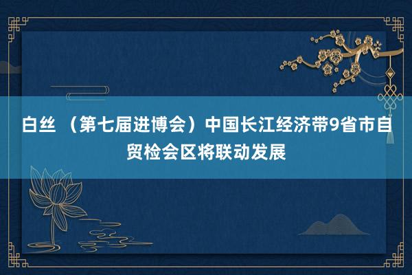 白丝 （第七届进博会）中国长江经济带9省市自贸检会区将联动发展