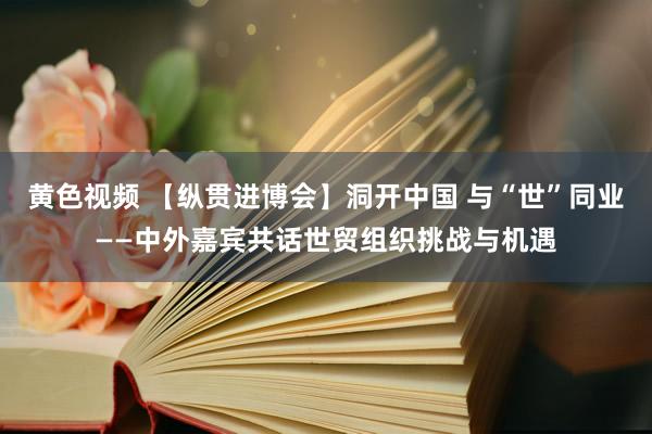 黄色视频 【纵贯进博会】洞开中国 与“世”同业——中外嘉宾共话世贸组织挑战与机遇