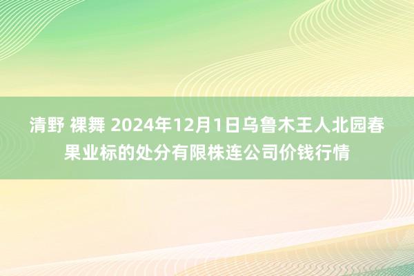 清野 裸舞 2024年12月1日乌鲁木王人北园春果业标的处分有限株连公司价钱行情