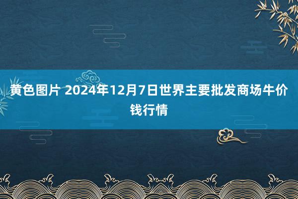 黄色图片 2024年12月7日世界主要批发商场牛价钱行情