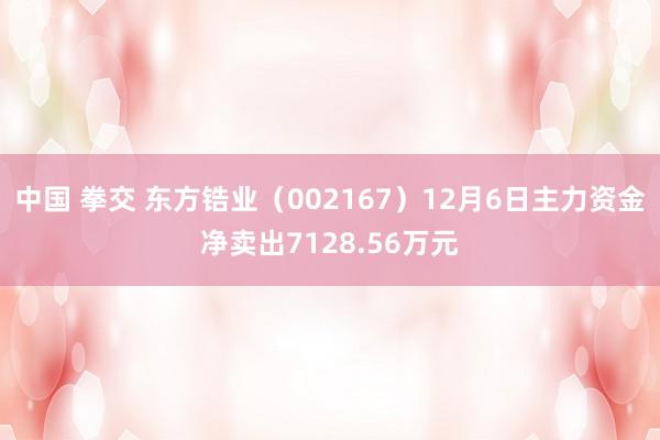 中国 拳交 东方锆业（002167）12月6日主力资金净卖出7128.56万元