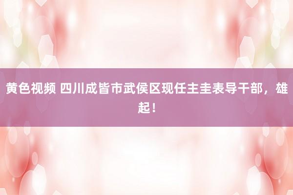 黄色视频 四川成皆市武侯区现任主圭表导干部，雄起！