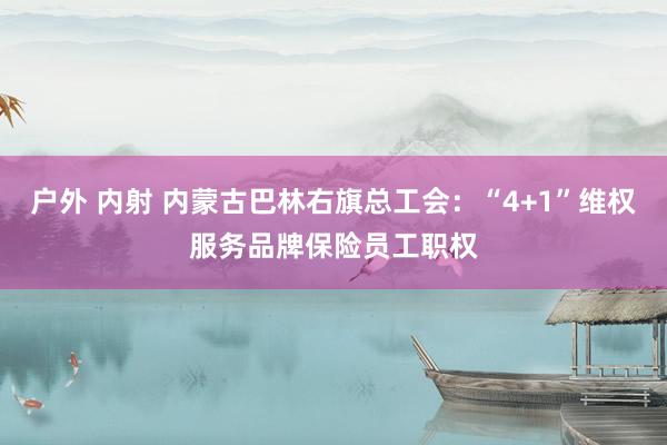 户外 内射 内蒙古巴林右旗总工会：“4+1”维权服务品牌保险员工职权