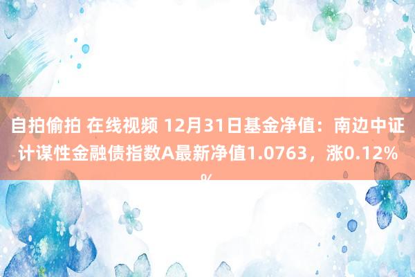 自拍偷拍 在线视频 12月31日基金净值：南边中证计谋性金融债指数A最新净值1.0763，涨0.12%