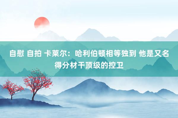 自慰 自拍 卡莱尔：哈利伯顿相等独到 他是又名得分材干顶级的控卫