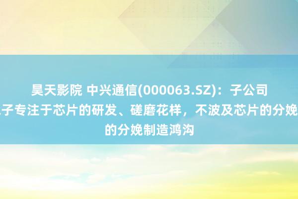 昊天影院 中兴通信(000063.SZ)：子公司中兴微电子专注于芯片的研发、磋磨花样，不波及芯片的分娩制造鸿沟