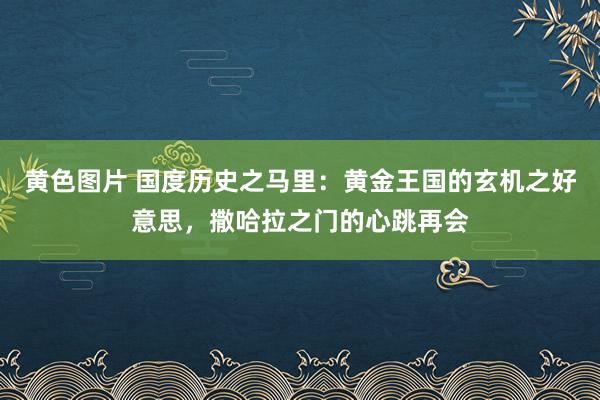 黄色图片 国度历史之马里：黄金王国的玄机之好意思，撒哈拉之门的心跳再会