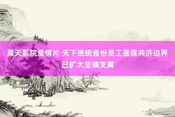 昊天影院爱情片 天下统统省份员工医保共济边界已扩大至嫡支属