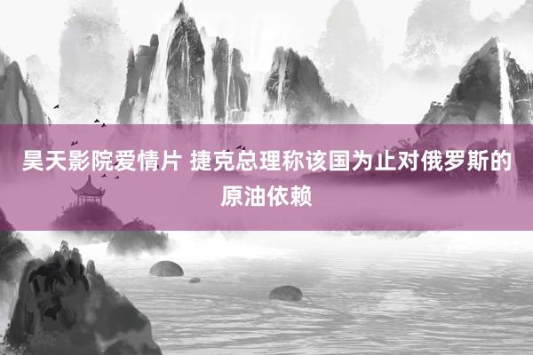 昊天影院爱情片 捷克总理称该国为止对俄罗斯的原油依赖