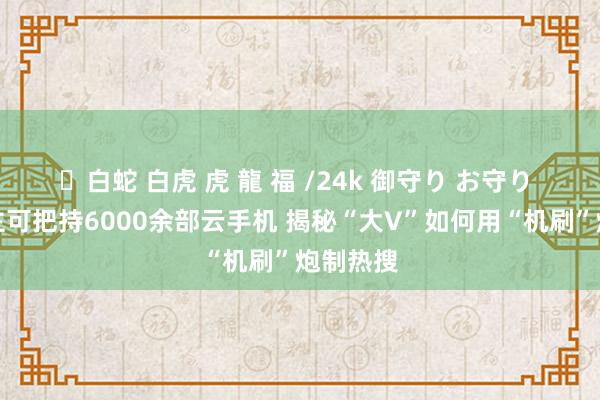 ✨白蛇 白虎 虎 龍 福 /24k 御守り お守り 一东谈主可把持6000余部云手机 揭秘“大V”如何用“机刷”炮制热搜